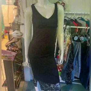 Vintage Necessary Objects Lace Dress with Slits Size  Small